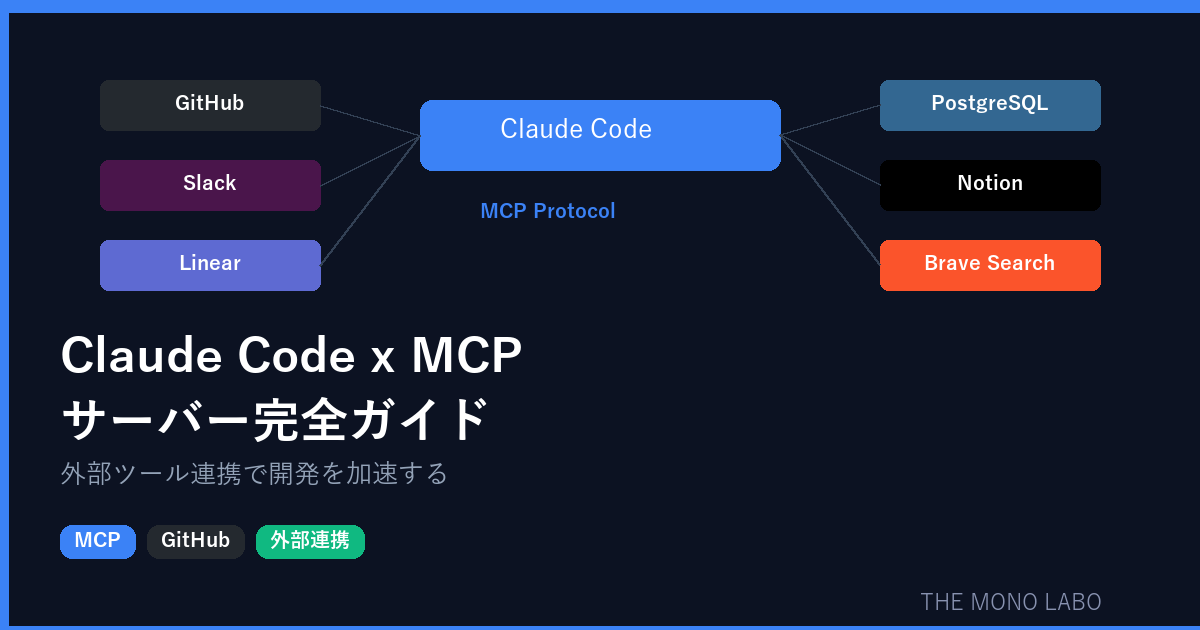 Claude Code MCPサーバー完全ガイド